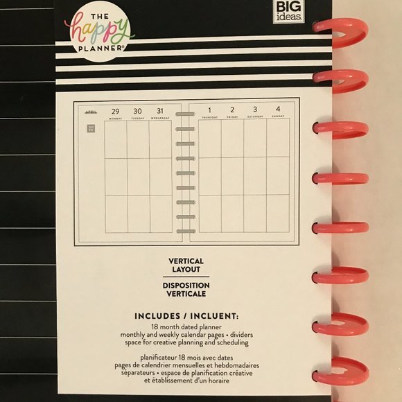 The Happy Planner Classic 18 Month Vertical Layout Hello Darling - Picture 12 of 12